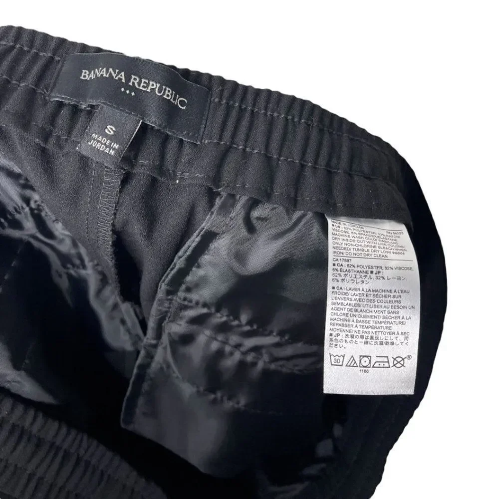 BANANA REPUBLIC Black Elastic Waist Trousers  - Picture 5 of 6